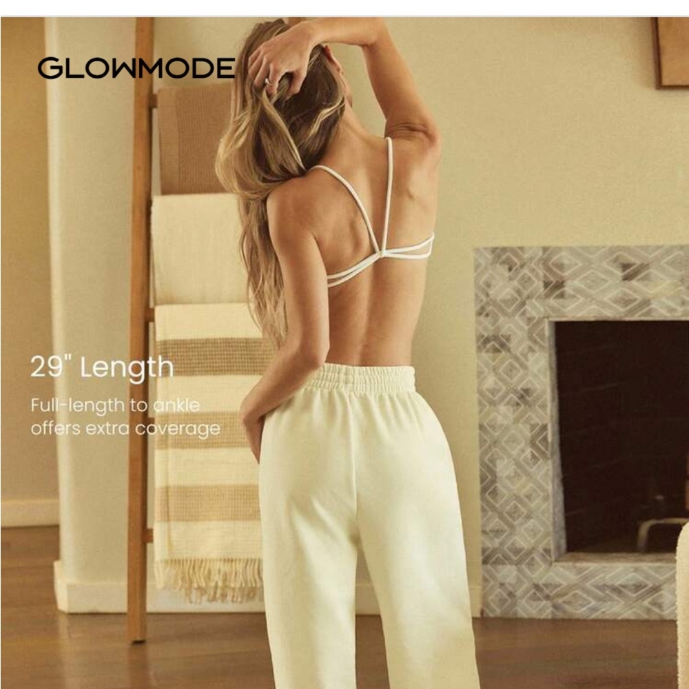 GLOWMODE SET 2 Heavyweight Fleece Oversized Fit joggers & pullover yellow large - Picture 5 of 8